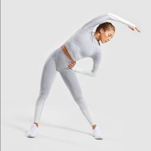 Gymshark Amplify Seamless Set in Light Grey